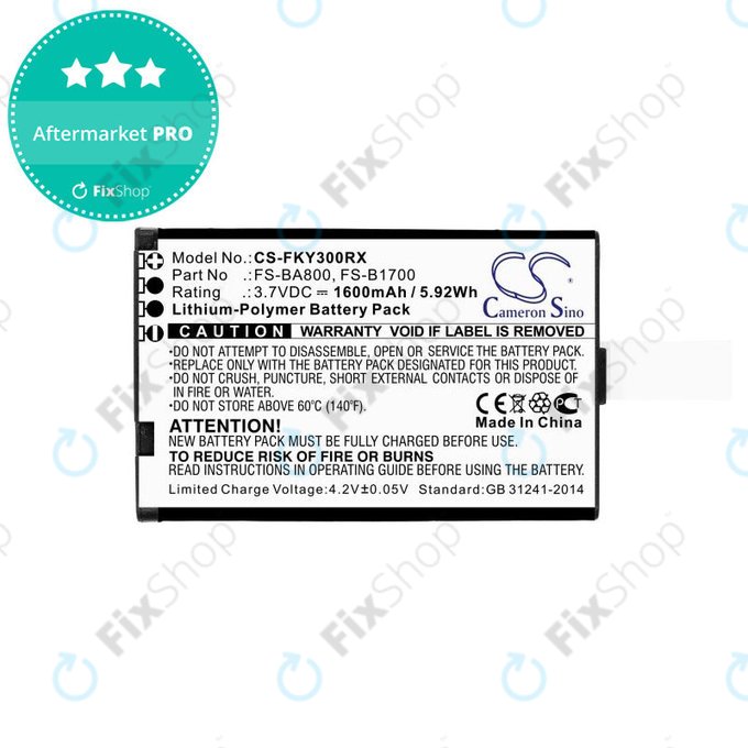 Μπαταρία για Flysky FA605, FS-GT2B, FS-I10, 1600mAh, Li-Pol, 3.7V, FS-BA800, HQ