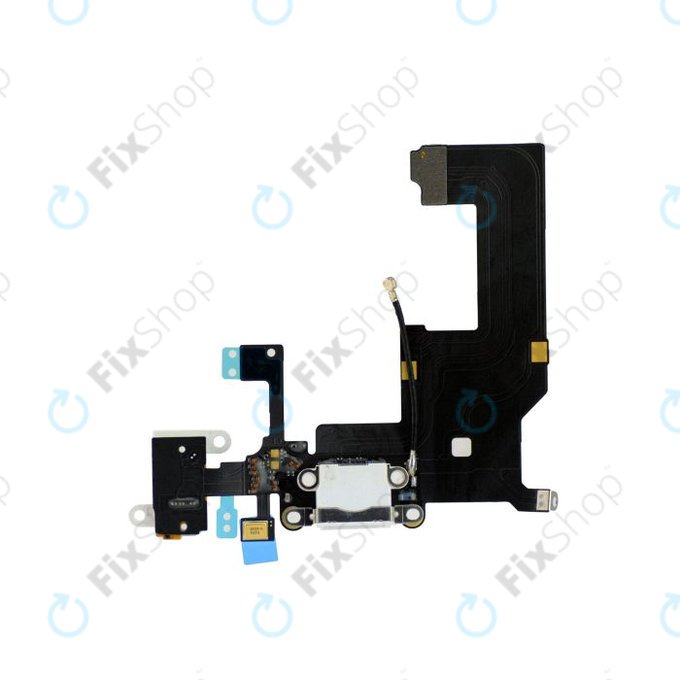 Επαφές Φόρτισης + Μικρόφωνο + Jack Connector PCB Board για iPhone 5 | Λευκό | White
