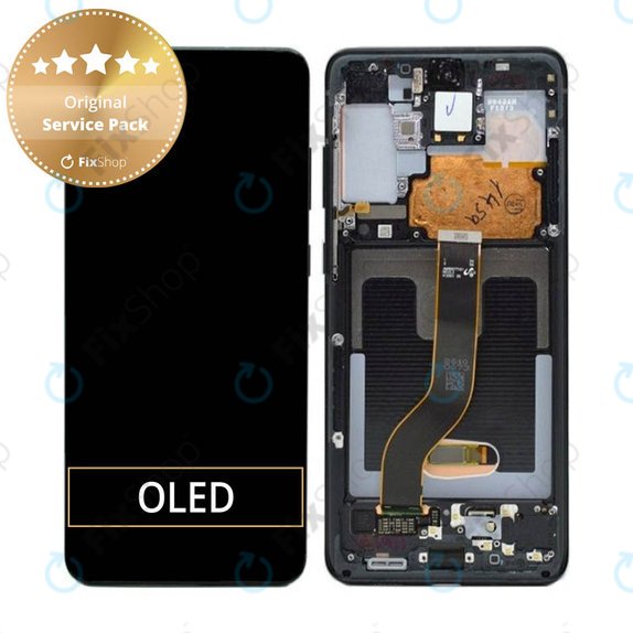 Συγκρότημα οθόνης για Samsung S20 Plus, G985F, GH82-22134A, GH82-22145A, GH82-31441A, Cosmic Black, Service Pack