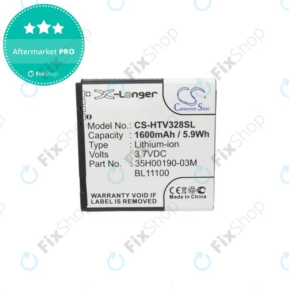 Μπαταρία για HTC Desire X, Desire V, 1600mAh, Li-Ion, 3.7V, 35H00190-03M, HQ