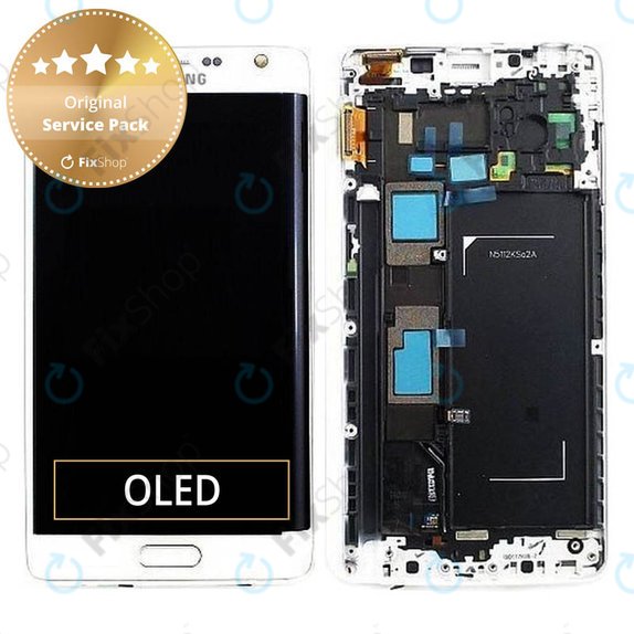 Συγκρότημα οθόνης για Samsung Note Edge, N915FY, GH97-16636B, Λευκό, White, Service Pack