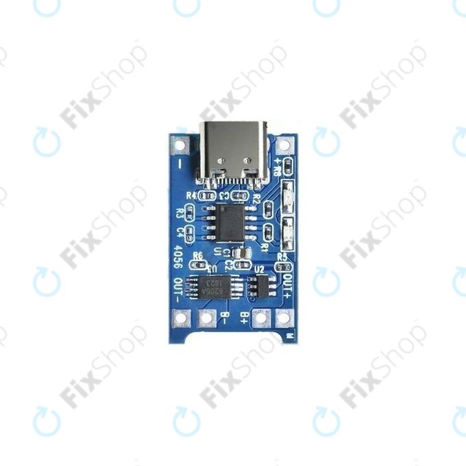 Μονάδα φόρτισης TP4056 για μπαταρία Li-ion 18650, USB-C, 1 A