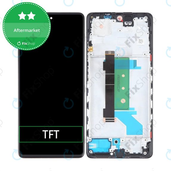 Συγκρότημα οθόνης για Xiaomi Redmi Note 12 Pro+ 5G, Midnight Black, Aftermarket
