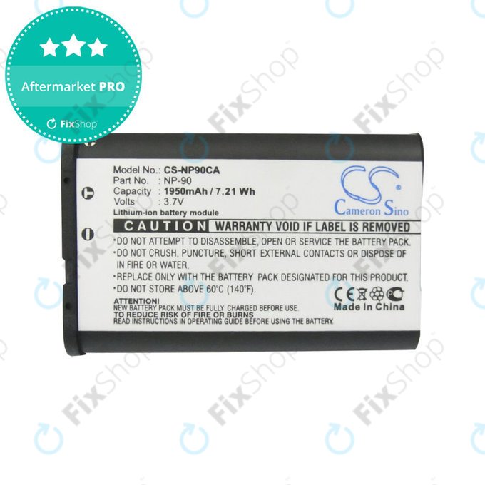 Μπαταρία για Casio Exilim EX-H10, EX-FH100, EX-H15, EX-Z2000, EX-H20G, 1950mAh, Li-Ion, 3.7V, NP-90, HQ