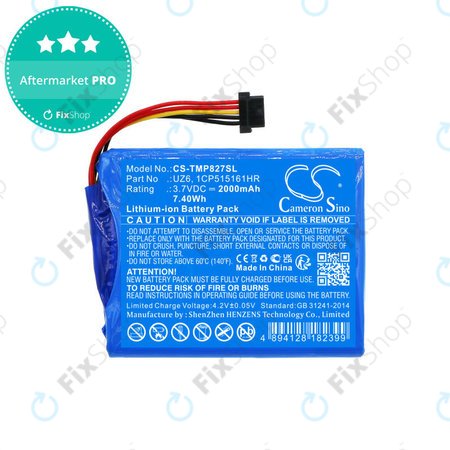 Μπαταρία για TomTom Pro 8270, Pro 8275, 2000mAh, Li-Ion, 3.7V, UZ6, HQ