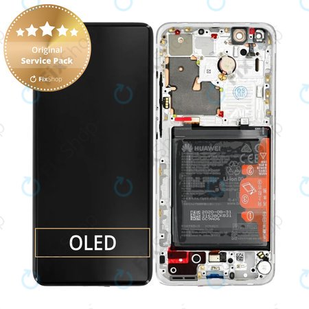 LCD Display Assembly με Battery για Huawei P40 Pro Plus | 02353RBJ | White Ceramic | Service Pack