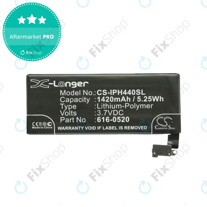 Μπαταρία για iPhone 4, 616-0520, 1420mAh, HQ