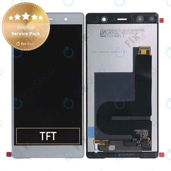 Οθόνη με οθόνη αφής για Sony Xperia XZ2 Premium, Chrome Silver, 1310-6654, Service Pack