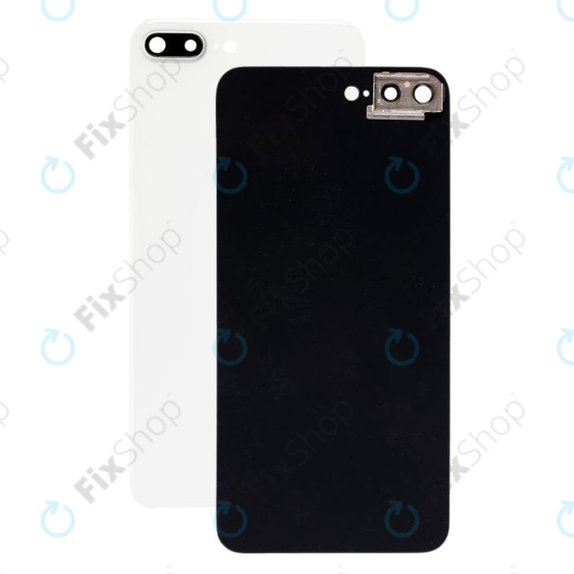 Πίσω Κάλυμμα Γυαλί με Θήκη Κάμερας για iPhone 8 Plus | Ασημί | Silver
