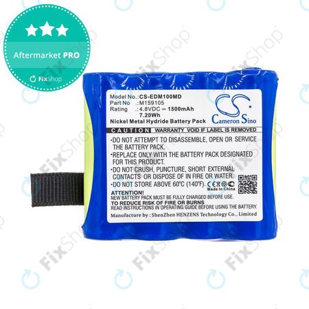 Μπαταρία για Edan Cs-01, Edan H100, Edan H100b, Edan H100n, 1500mAh, Ni-MH, 4.8V, 4XNR49AA1500P, HQ