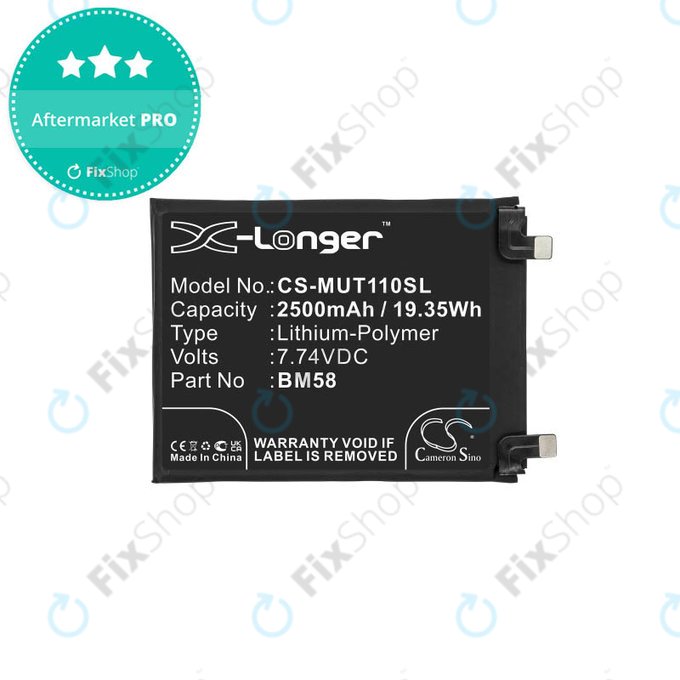 Μπαταρία για Xiaomi 11T Pro, BM58, 2500mAh, HQ