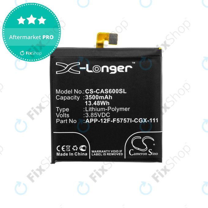 Μπαταρία για Caterpillar CAT S60, 3500mAh, Li-Pol, 3.85 V, APP-12F-F5757I-CGX-111, HQ