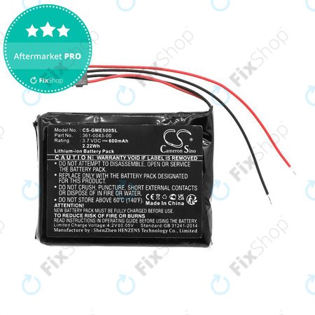 Μπαταρία για Garmin Edge 500, 600mAh, Li-Ion, 3.7V, 361-0043-00, HQ