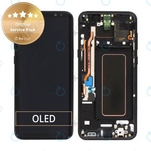 Συγκρότημα οθόνης για Samsung S8 Plus, G955F, GH97-20470A, GH97-20564A, GH97-20565A, Midnight Black, Service Pack