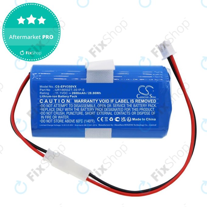 Μπαταρία για Electropan Ilife V3S, 2600mAh, Li-Ion, 11.1V, UR18650ZT-3S1P-S, HQ