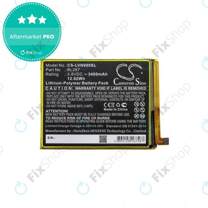 Battery για Lenovo K9 Note | BL287 | 3400mAh | HQ