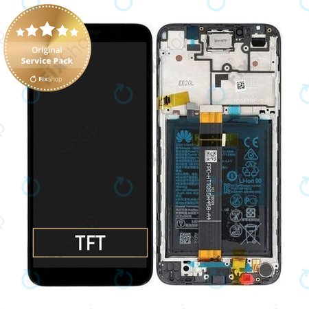 LCD Display Assembly με Battery για Huawei Y5p | 02353RJP | Μαύρο, Black | Service Pack
