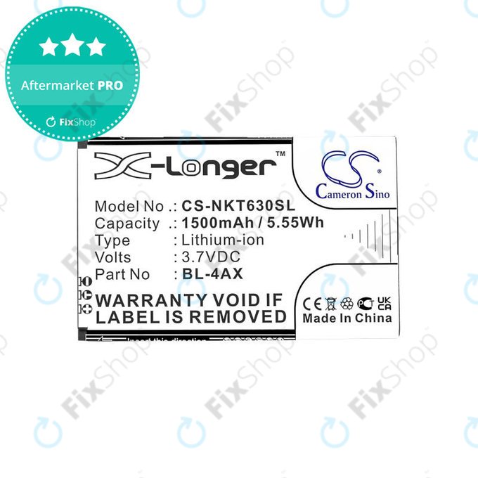 Μπαταρία για Nokia 6300 4G, Nokia 8000 4G, 1500mAh, Li-Ion, 3.7V, BL-4AX, HQ