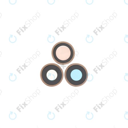 Φακός Πίσω Κάμερας με Πλαίσιο για iPhone 16 Pro, 16 Pro Max, Desert Titanium, 3τμχ