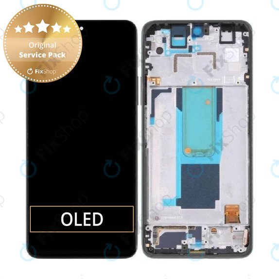 Συγκρότημα οθόνης για Xiaomi Redmi Note 11 Pro+ 5G, 220333QAG, Mysterious Black, Service Pack