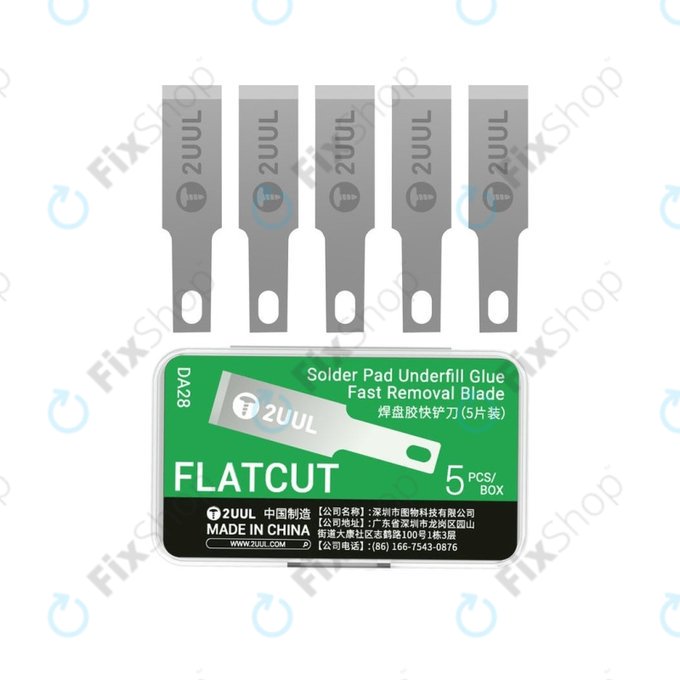 Λεπίδες αφαίρεσης κόλλας underfill, επίπεδης κοπής, 2UUL DA28, 5τμχ/πακέτο