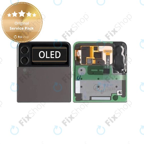 Συγκρότημα οθόνης για Samsung Z Flip 3, F711B, GH97-26773A, Phantom Black, External, Service Pack