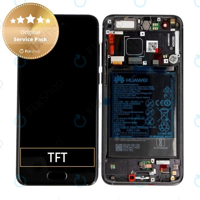 OLED/LCD Display Assembly με Battery για Huawei Honor 9 | 02351LGK | Midnight Black | Service Pack