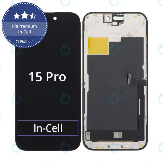 Οθόνη In-Cell FHD για iPhone 15 Pro, Αφής με πλαίσιο, FixPremium