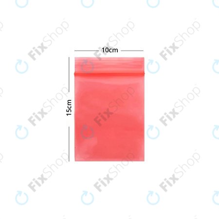 Αντιστατική Σακούλα ZIP Lock (Κόκκινο) - 10x15cm 100τμχ | Red