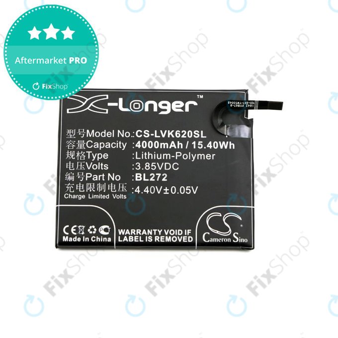 Μπαταρία για Lenovo K6 Power, 4000mAh, Li-Pol, 3.85V, BL272, HQ