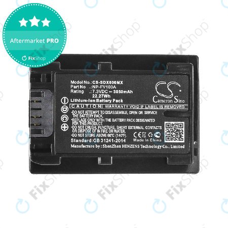 Μπαταρία για Sony Fdr-Ax33, Sony Fdr-Ax40, 3050mAh, Li-Ion, 7.3V, NP-FV100A, HQ