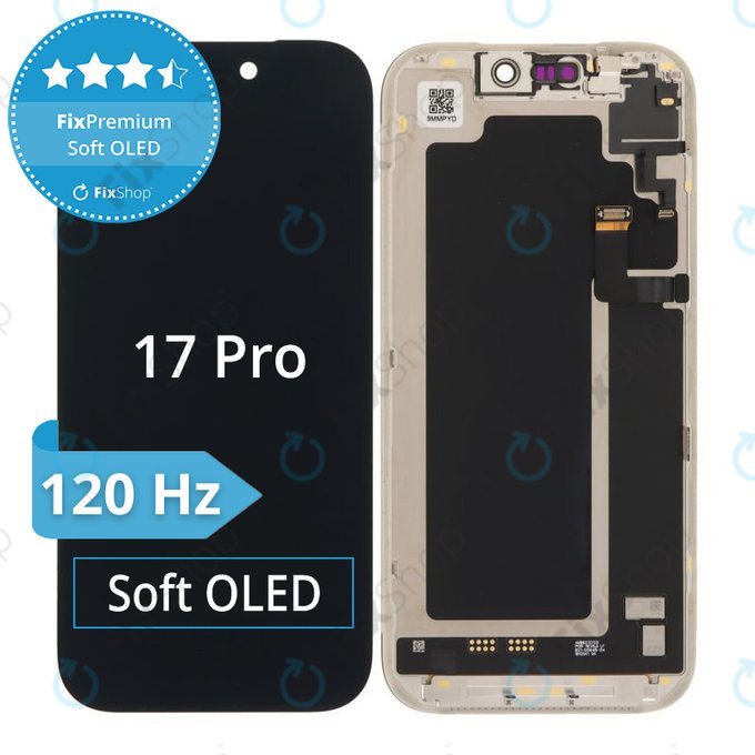 Οθόνη Soft OLED 120Hz για iPhone 17 Pro - Τζάμι αφής + Πλαίσιο, DIAGNOSTIC