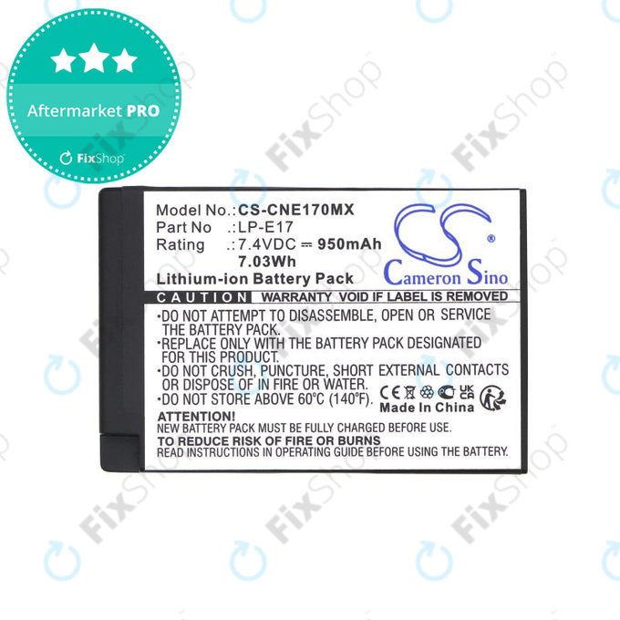 Μπαταρία για Canon EOS, 950mAh, Li-Ion, 7.4V, LP-E17, HQ