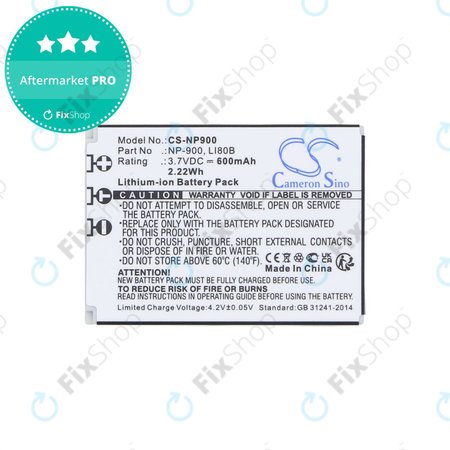 Μπαταρία για Agfa, Aosta, Avant, Benq, Minolta, Olympus, Polaroid, 600mAh, Li-Ion, 3.7V, Li-80B, HQ