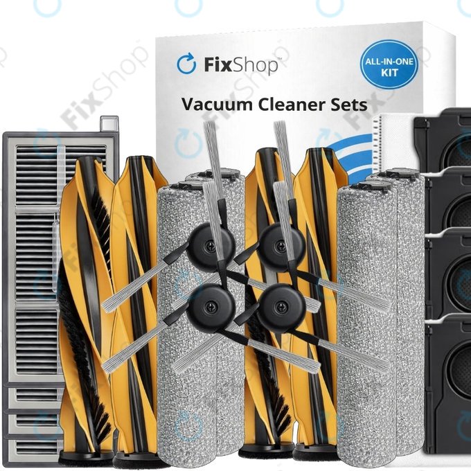 Σετ ανταλλακτικών για Mova Z60 Ultra Roller (2 ζεύγη κύριων βουρτσών, 4x Φίλτρο, 4x Πλαϊνή Βούρτσα, 4x Πανί Σφουγγαρίστρας, 4x Σακούλα σκόνης)