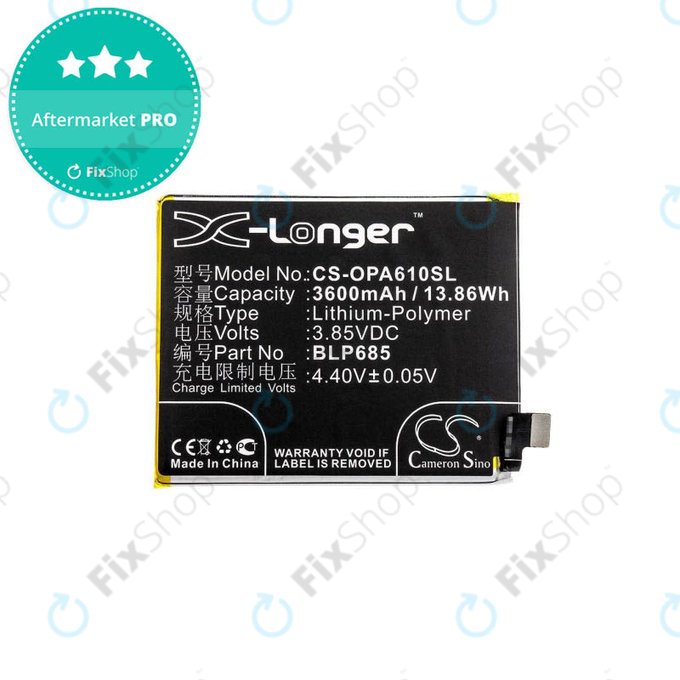 Μπαταρία για OnePlus 6T A6010 A6013, 7 GM1901 GM1903, BLP685, 3600mAh, HQ