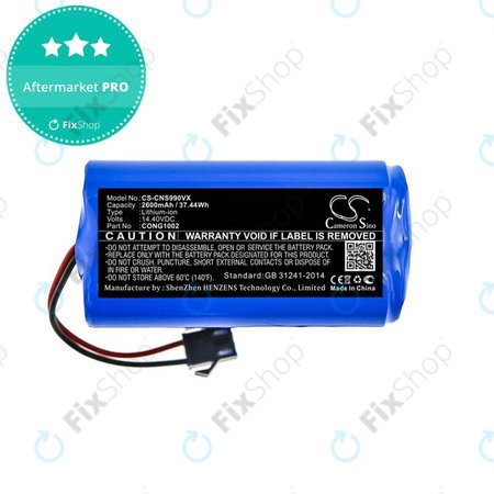 Battery για Cecotec Conga 900 | 1000 | 2000 | 5000-series | Excellence 990 | Mamibot ExVac 600 | 800-series | Neatsvor X500 | CONG1002 | 14.4V | 2600mAh | HQ