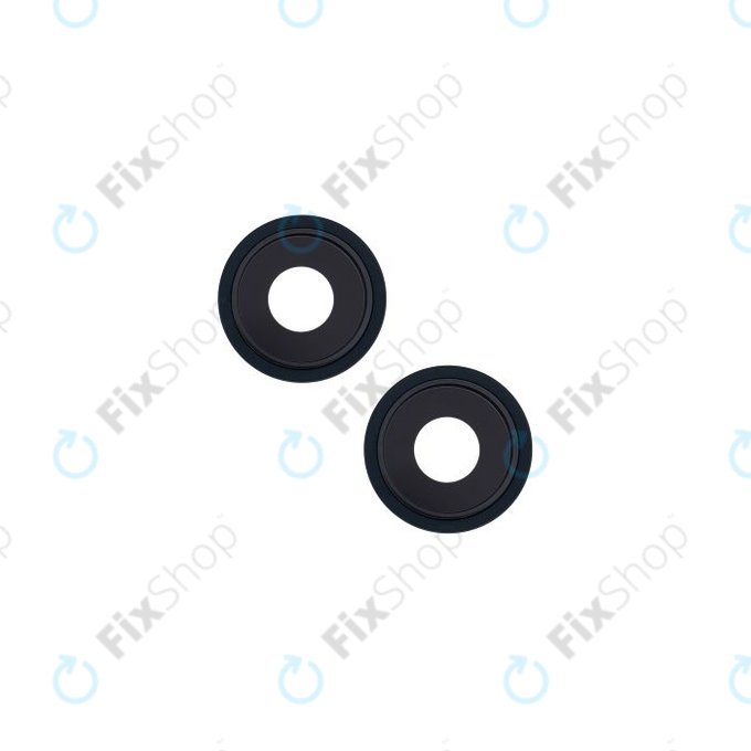 Γυαλί Φακού Πίσω Κάμερας με Πλαίσιο (2τμχ) για iPhone 13 | 13 Mini | Μαυρομπλέ | Midnight