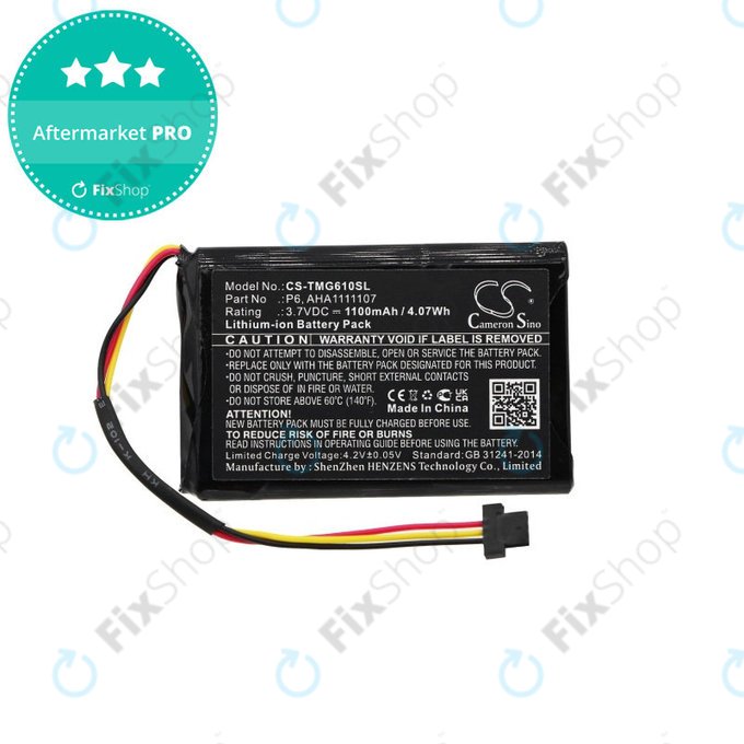 Μπαταρία για TomTom Go 610, 1100mAh, Li-Ion, 3.7V, LAHA1111107, HQ