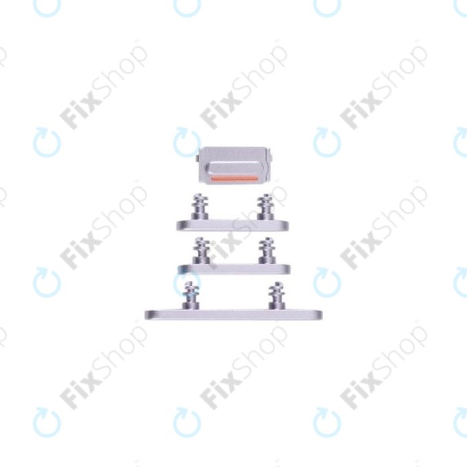 Πλαϊνά Κουμπιά για iPhone 14 Pro Max | Ασημί | Silver