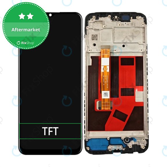 Συγκρότημα οθόνης για Oppo A38, CPH2579, Glowing Black, Aftermarket
