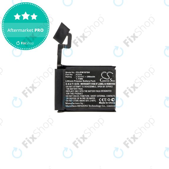Μπαταρία για Apple Watch 4 44 mm, 290mAh, Li-Pol, 3.82 V, A2059, HQ