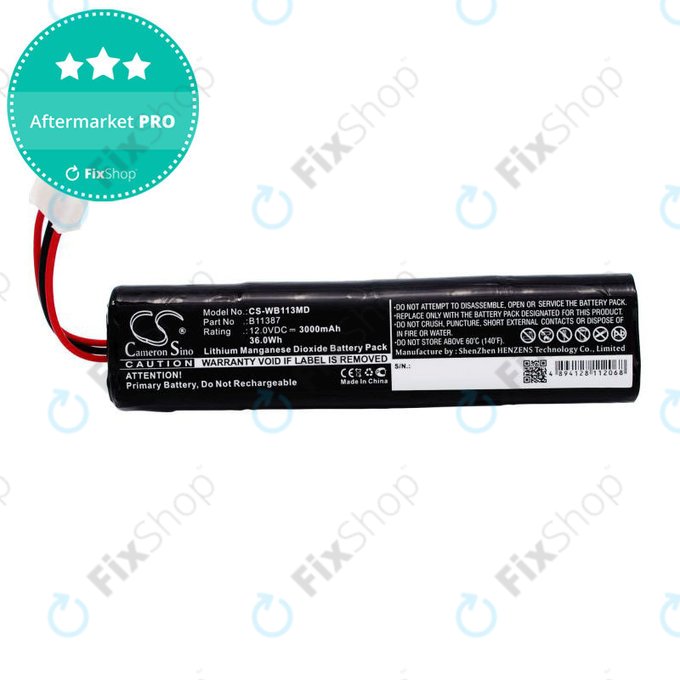 Μπαταρία για Schiller America AED 10 Jump Start, 3000mAh, Li-MnO2, 12V, 00185-2, HQ