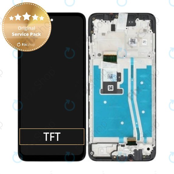 Συγκρότημα οθόνης για Motorola Moto G53 5G, Μαύρο, Black, Service Pack