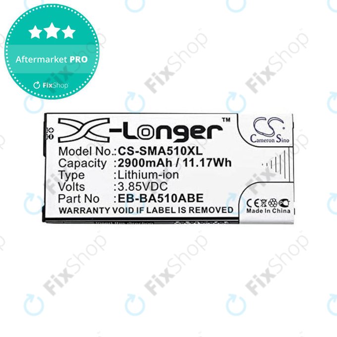 Μπαταρία για Samsung A5 A510F (2016), EB-BA510ABE, 2900mAh, HQ