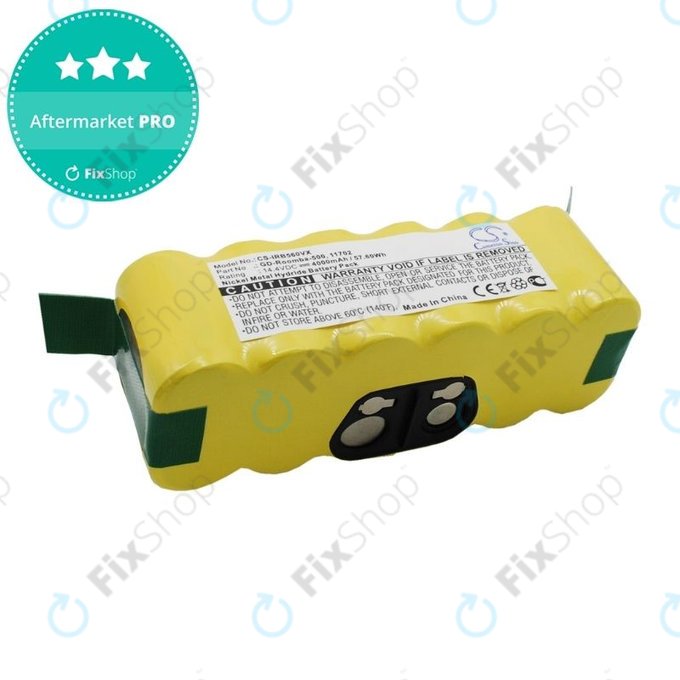 Μπαταρία για iRobot Roomba 500, 600, 700, 800, 900-series, R3, Scooba 450, Vileda 137173, 11702, GD-Roomba-500, VAC-500NMH-33, 14.4V, 4000mAh, HQ