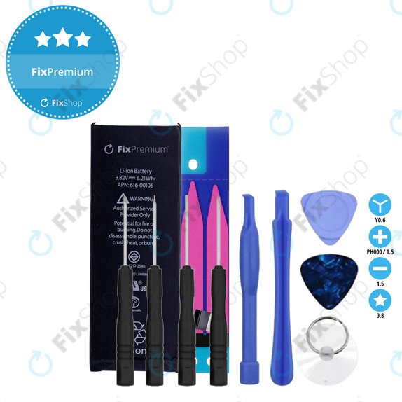 Μπαταρία για iPhone SE, 1624mAh, Κόλλα (Adhesive), Εργαλεία, FixPremium