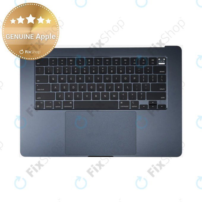 Άνω πλαίσιο πληκτρολογίου για MacBook Air 15", A3114 (2024), με πληκτρολόγιο US και μπαταρία, Midnight, 661-40269, Genuine Apple