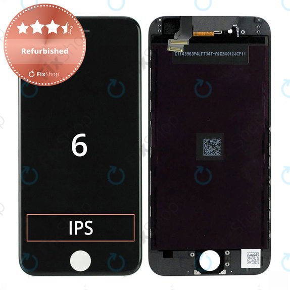 Οθόνη για iPhone 6, Black, Αφής με πλαίσιο, Refurbished