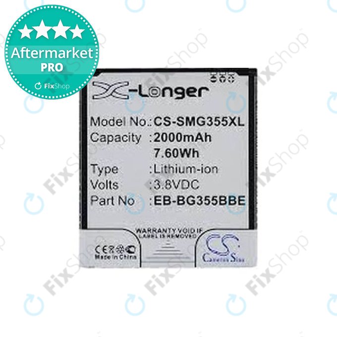 Battery για Samsung Core 2 G355F, EB-BG355BBE, 2000mAh, HQ